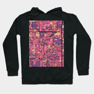 Arlington Map Pattern in Purple & Pink Hoodie